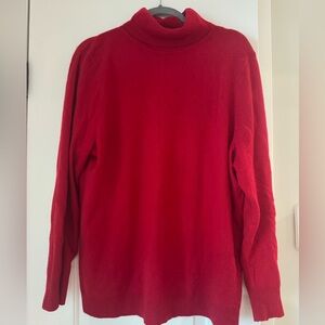 Gently Used Red Cashmere Turtleneck Sweater